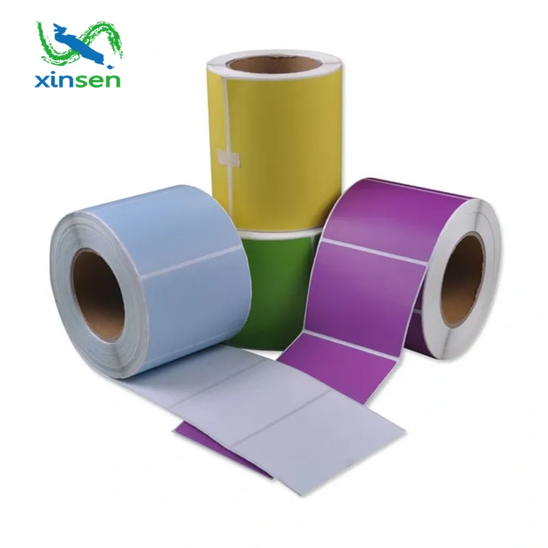 Étiquette vierge colorée