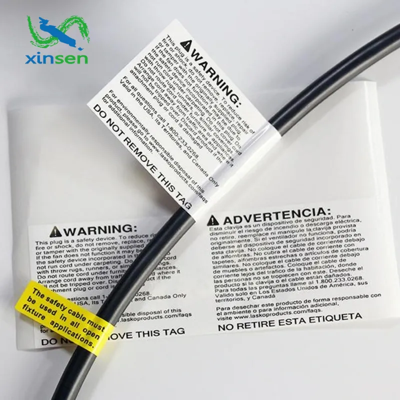 Étiquette étanche pour câble domestique