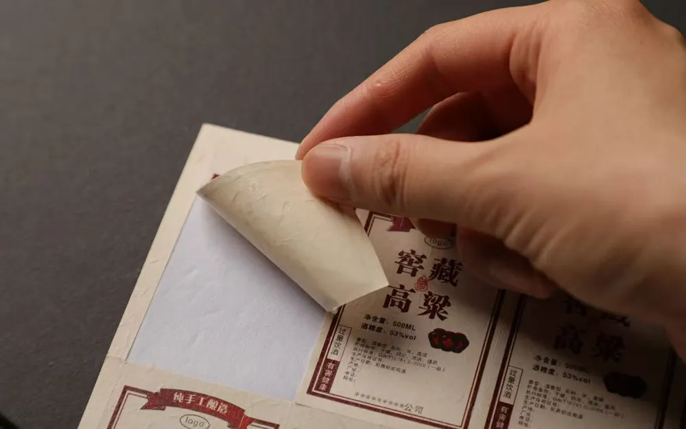 White Liquor Bottle Labels