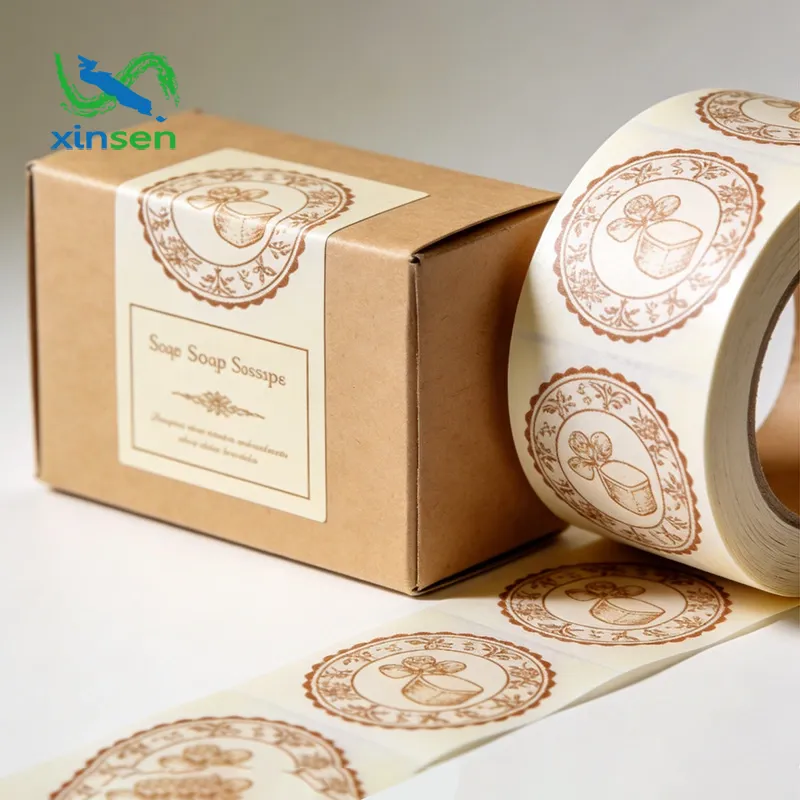 Étiquette écologique résistante à l'humidité de savon de papier enduit