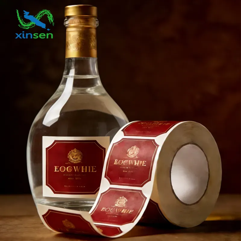 Étiquettes de bouteilles d'alcool blanches